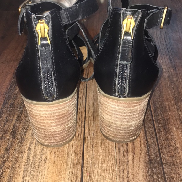 Franco Sarto Strap Stacked Heel Wedge Size 10 - Picture 3 of 4